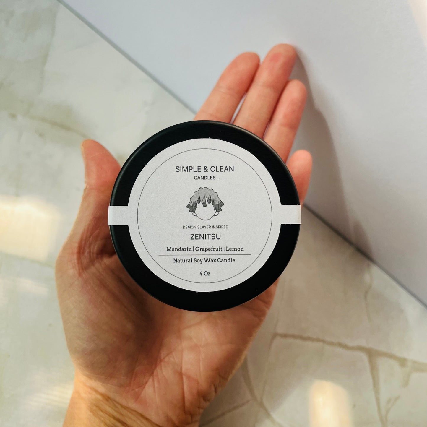 Demon Slayer Inspired Zenitsu 4 oz. Soy Wax Candle