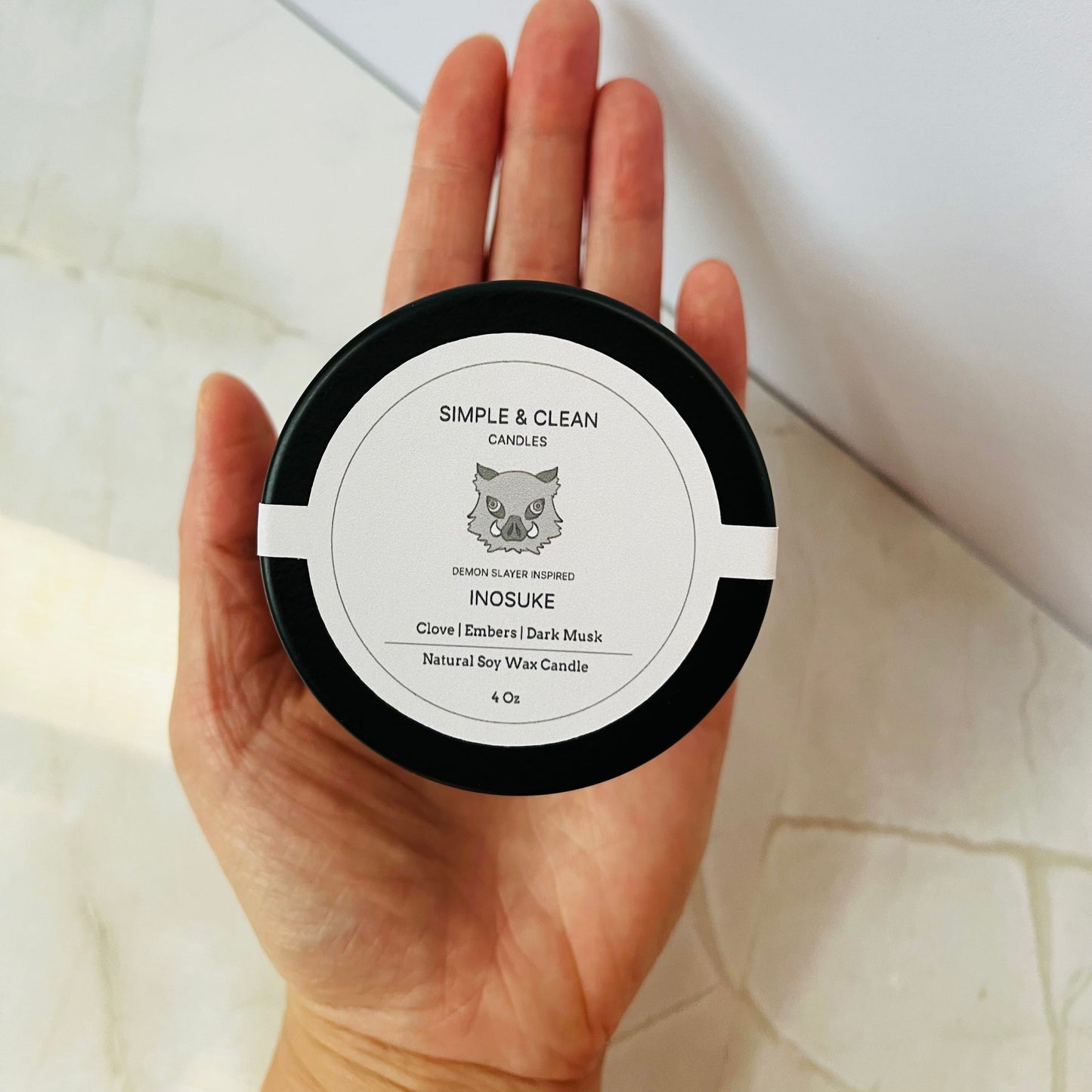 Demon Slayer Inspired Inosuke 4 oz. Soy Wax Candle