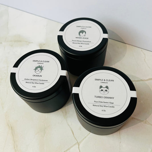 DanDaDan Inspired Trio Soy Wax Candle Set
