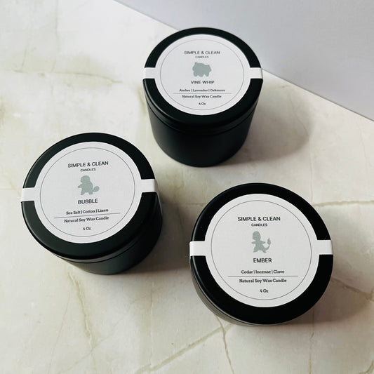 Trio Starter Pack - Vine Whip, Ember and Bubble Soy Wax Candles