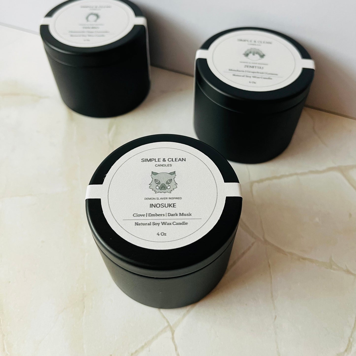 Demon Slayer Inspired Inosuke 4 oz. Soy Wax Candle