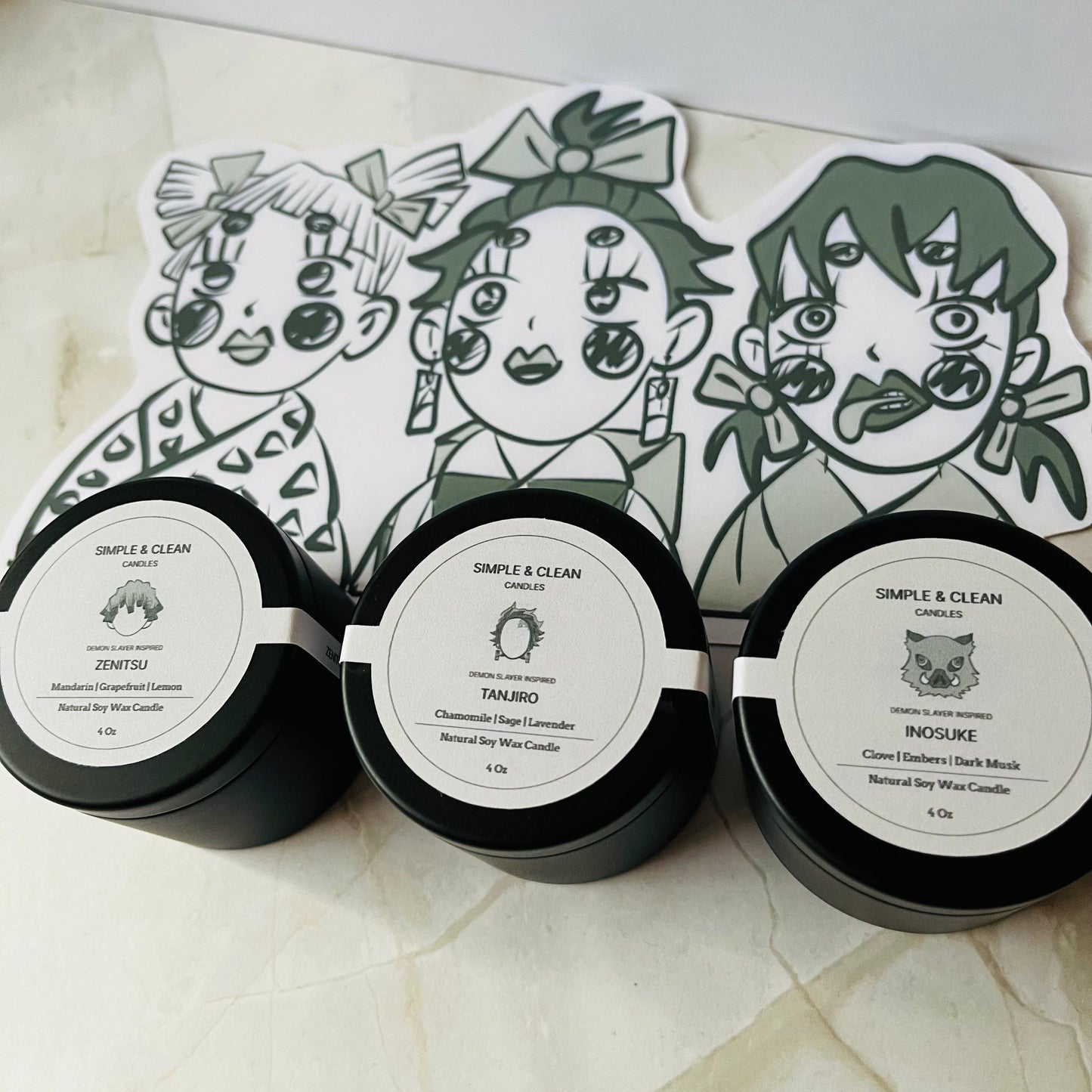 Demon Slayer Inspired Tanjiro 4 oz. Soy Wax Candle