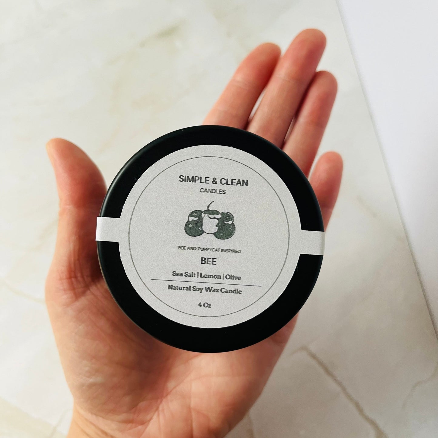 Bee and Puppycat Inspired Bee 4 oz. Soy Wax Candle
