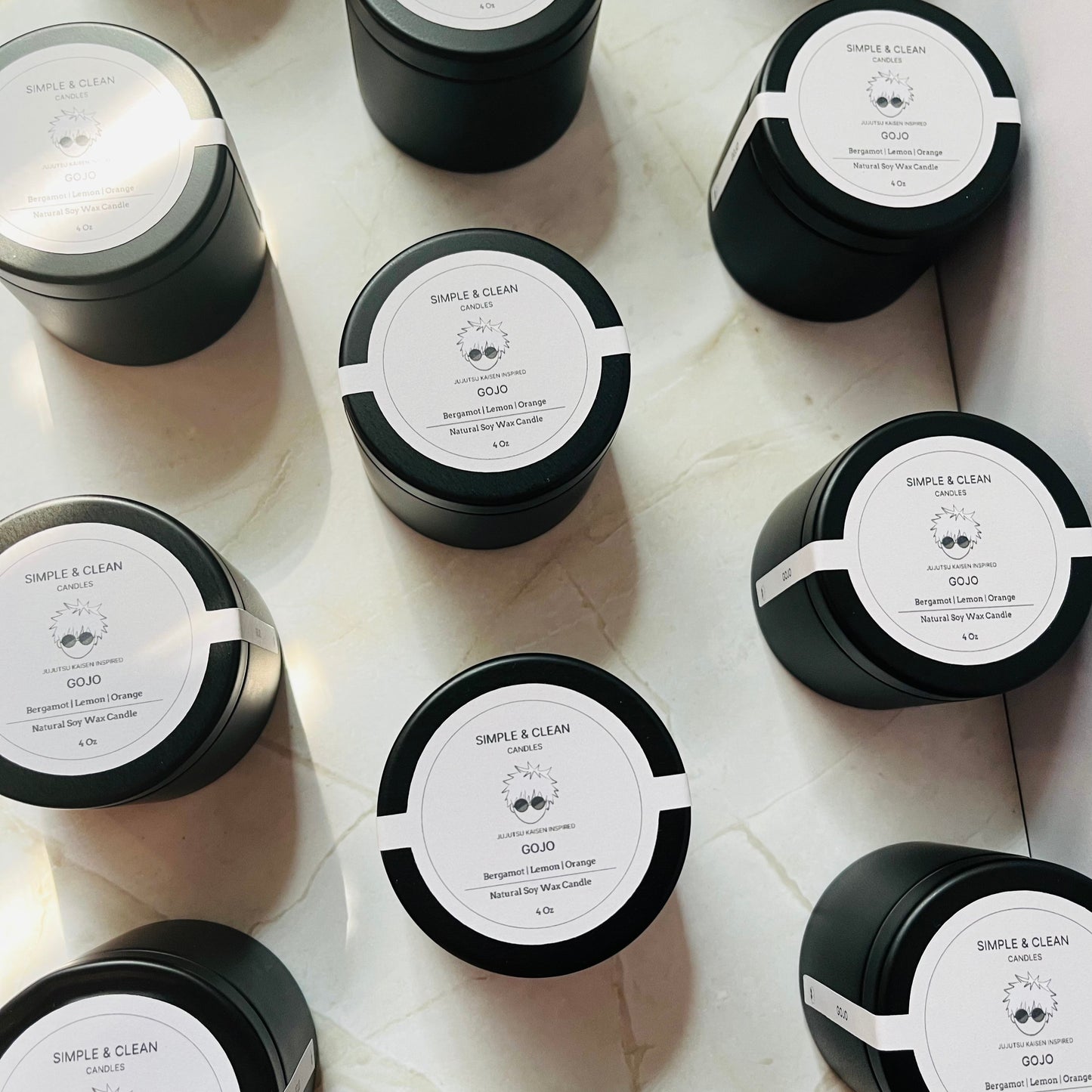 Jujutsu Kaisen Inspired Gojo 4 oz. Soy Wax Candle