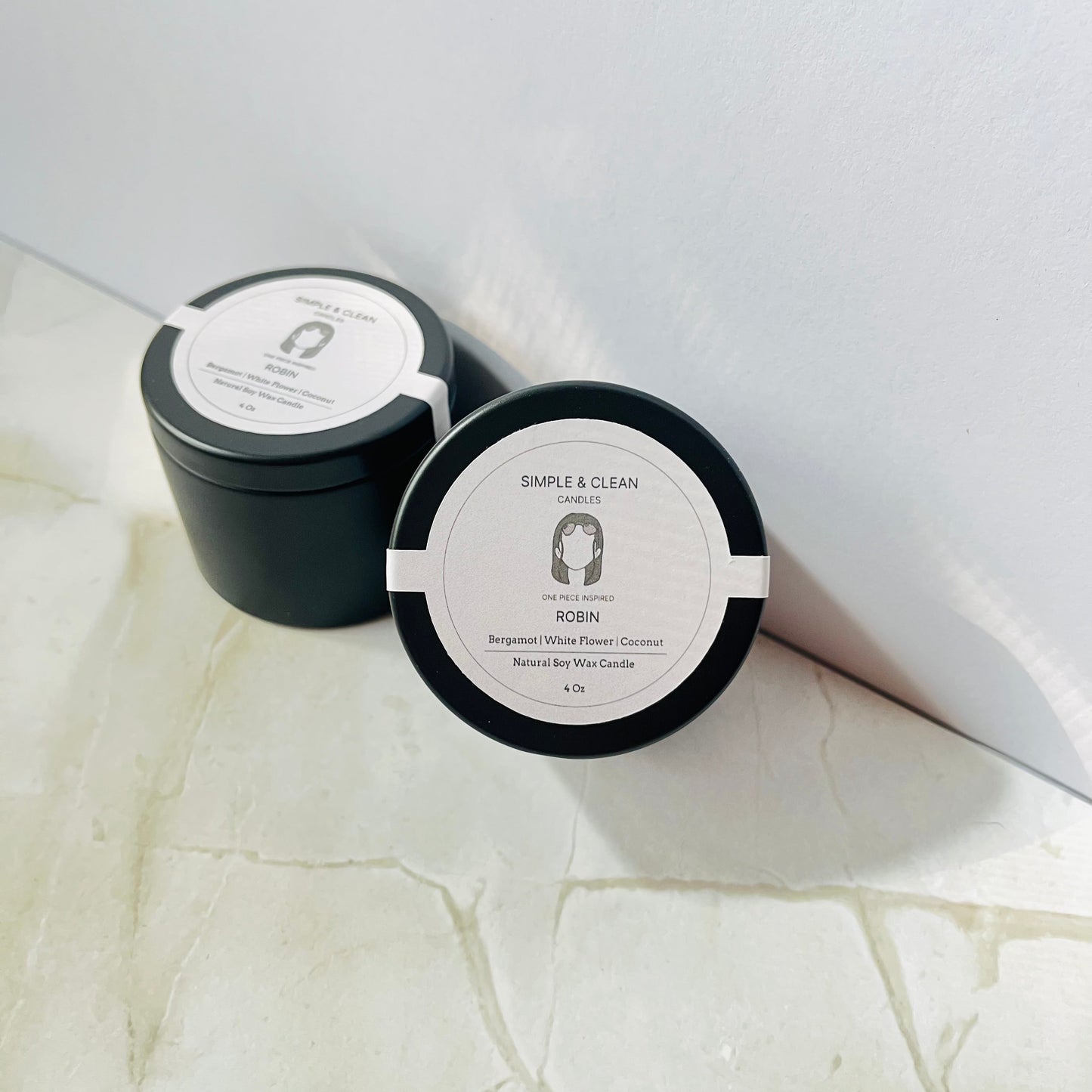 One Piece Inspired Robin 4 oz Soy Wax Candle