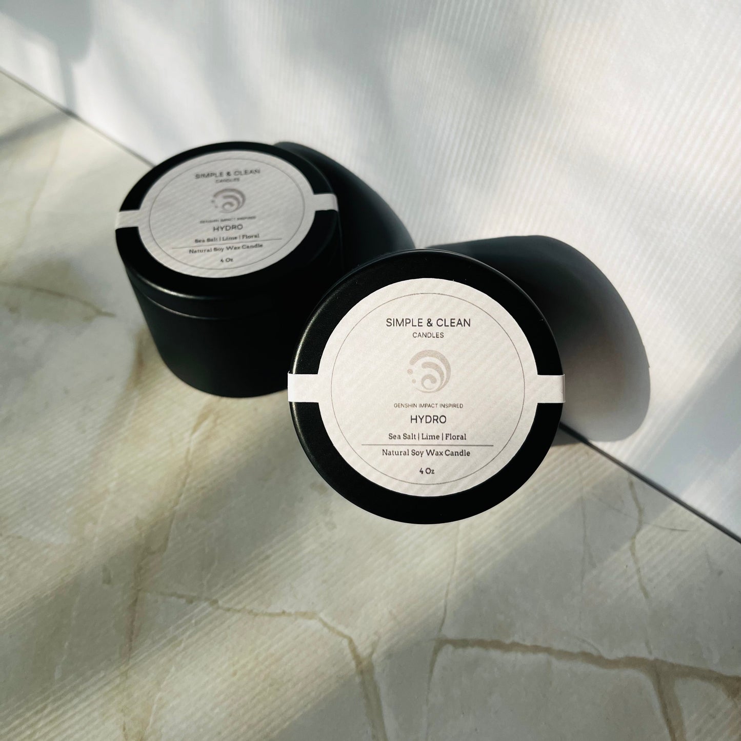 Genshin Impact Inspired Hydro Soy Wax 4 oz Candle