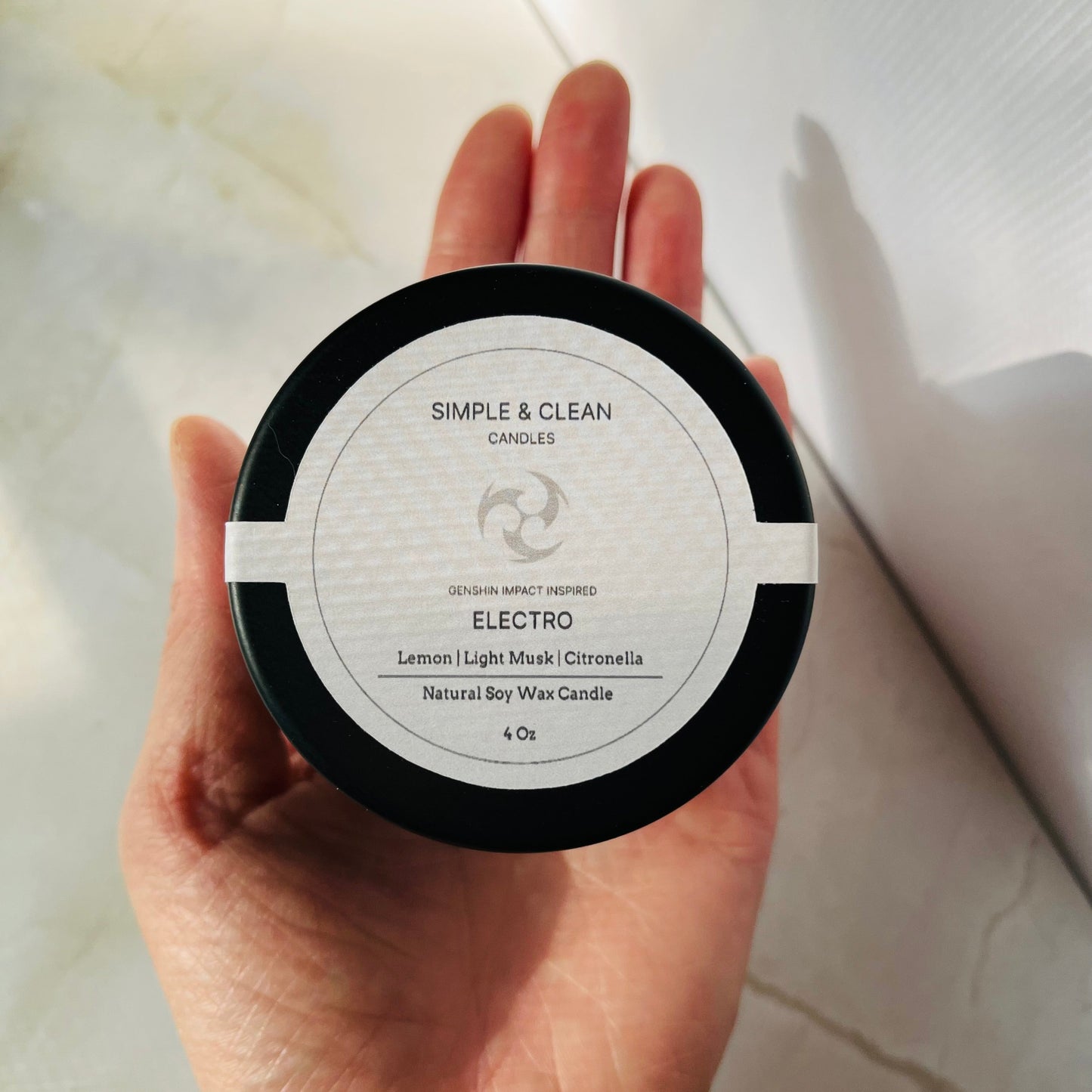 Genshin Impact Inspired Electro Soy Wax 4 oz Candle