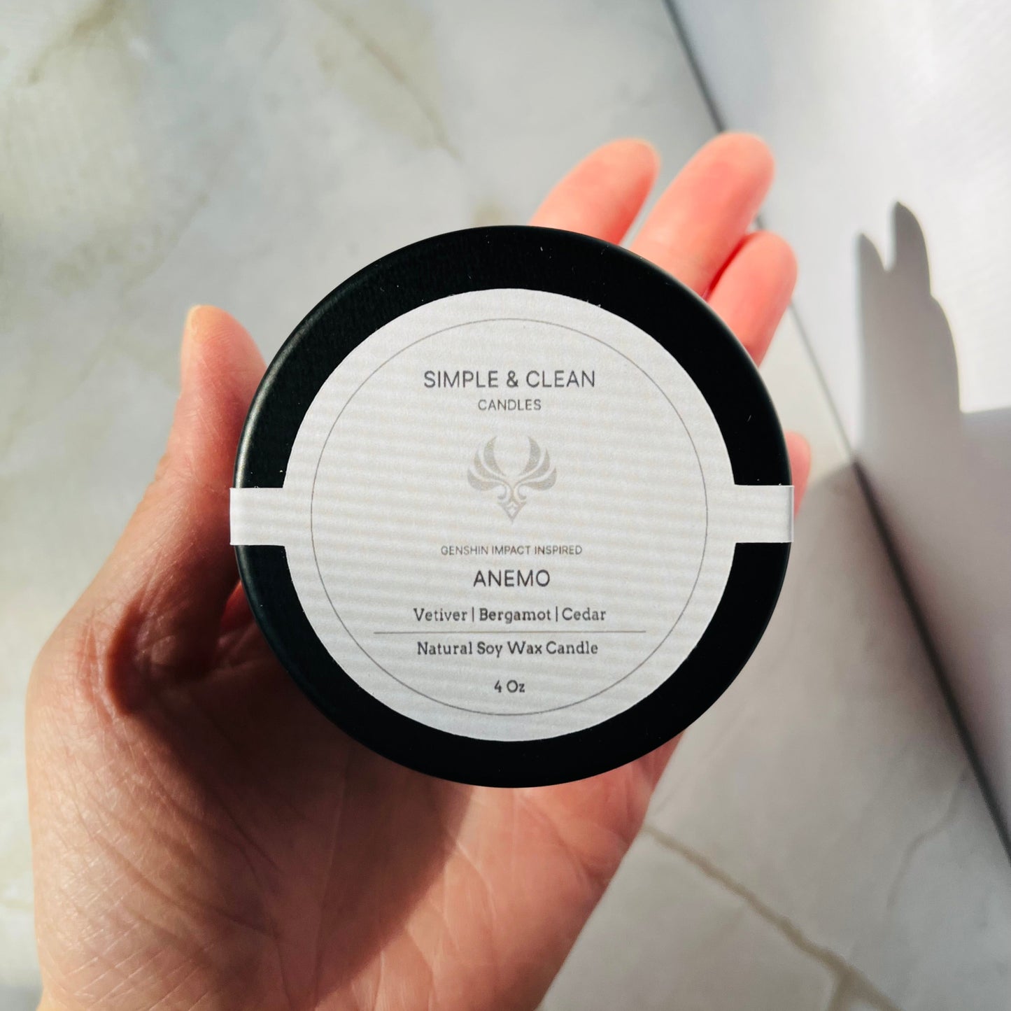 Genshin Impact Inspired Anemo Soy Wax 4 oz Candle