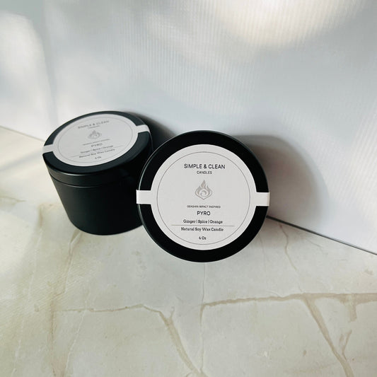 Genshin Impact Inspired Pyro Soy Wax 4 oz Candle