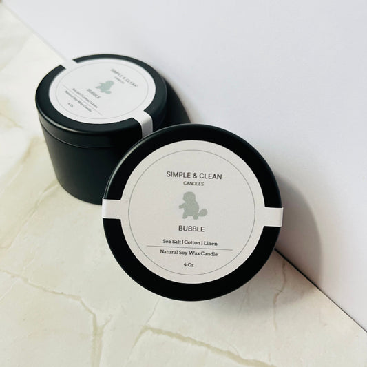 Pokemon Inspired Squirtle - Bubble Soy Wax Candle