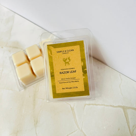 Pokemon Inspired Leafeon - Razor Leaf Soy Wax Melts